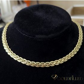   Goldfilled Antialergénny Luxusný Náhrdelník 50cm Dlhý a  7mm Široký Farba 14K