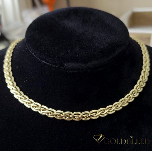Goldfilled Antialergénny Luxusný Náhrdelník 50cm Dlhý a  7mm Široký Farba 14K