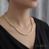 Goldfilled Antialergénny Luxusný Náhrdelník 50cm Dlhý a  7mm Široký Farba 14K