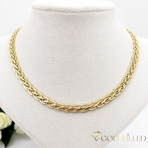 Goldfilled Antialergénny Luxusný Náhrdelník 50cm Dlhý a  7mm Široký Farba 14K