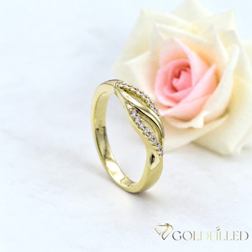 Antialergický prsteň „Goldfilled” v rôznych veľkostiach, farba 14K