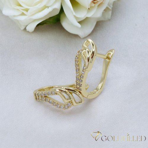 Goldfilled antialergénne náušnice 18 mm 14K farba