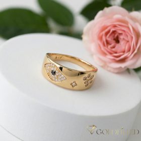   Antialergický prsteň „Goldfilled” v rôznych veľkostiach, farba 18K