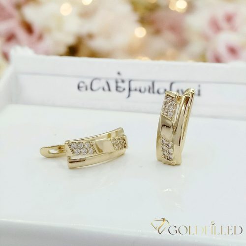Goldfilled antialergénne náušnice 17 mm 14K farba