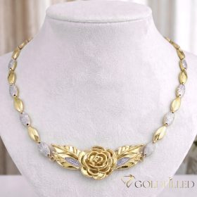   Exkluzívny antialergický náhrdelník „Goldfilled” 45cm/6-20mm,  14K viacfarebný