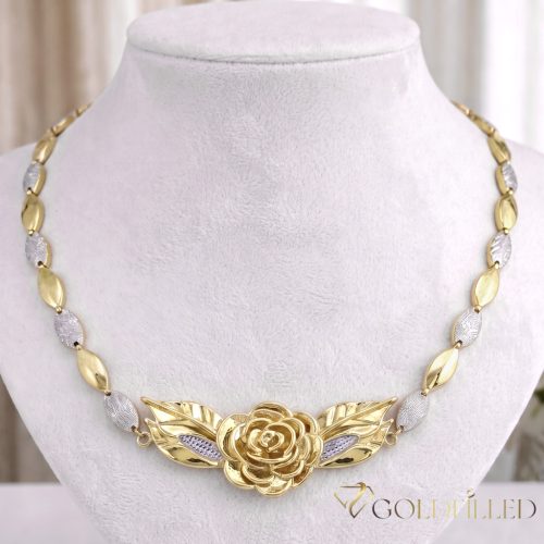 Exkluzívny antialergický náhrdelník „Goldfilled” 45cm/6-20mm,  14K viacfarebný