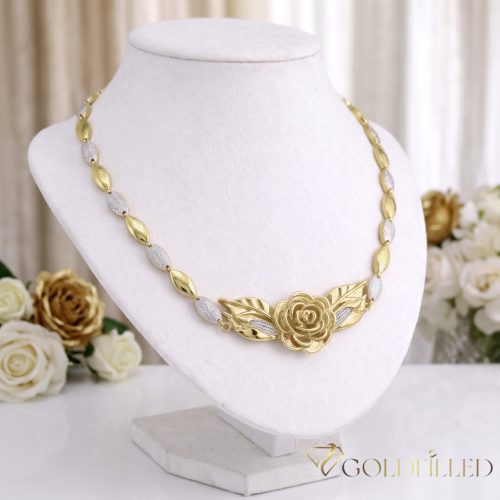 Exkluzívny antialergický náhrdelník „Goldfilled” 45cm/6-20mm,  14K viacfarebný
