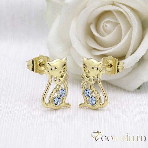 Goldfilled Antiallergén Náušnice 13mm 14K farba	