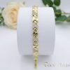 Antialergénny pozlátený náramok „Goldfilled“, dĺžka 17 cm a šírka 8 mm, farba 14K