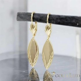Goldfilled antialergické náušnice 30mm 14K farba