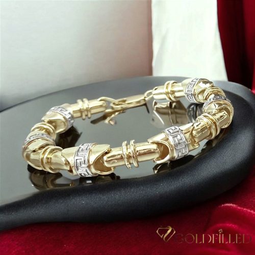 Antialergický náramok „Goldfilled” 24cm /11mm, viacfarebný