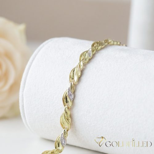 Exkluzívny antialergický pozlátený náramok „Goldfilled“, v několika velikostech 7 mm šírka, 14K farba