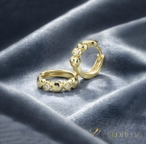 Goldfilled Antiallergén Náušnice 13mm 14K farba	